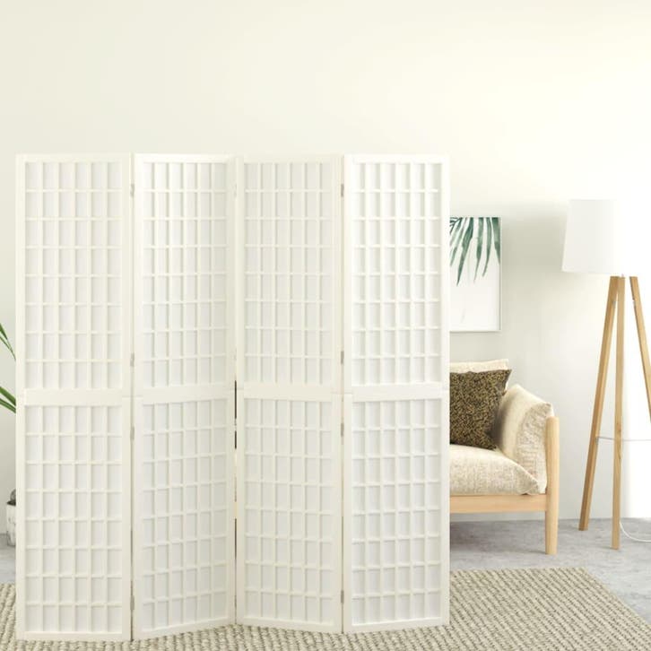 vidaXL Kamerscherm inklapbaar 4 panelen Japanse stijl, Huis en Inrichting, Woonaccessoires | Kamerschermen, Nieuw, Verzenden