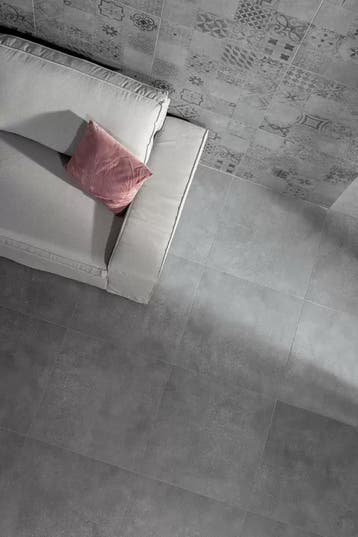 Vloertegel/Wandtegel Rako Betonico Grey Grijs 80x80, 60 cm of meer, Nieuw, Ophalen of Verzenden, 10 m² of meer