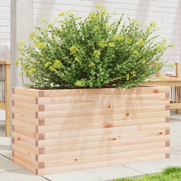 vidaXL Plantenbak 90x40x45,5 cm massief grenenhout, Tuin en Terras, Bloembakken en Plantenbakken, Verzenden, Nieuw, Hout