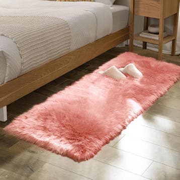 Loper Roze 60x180cm Imitatievacht | Laatste Stuk!, Zo goed als nieuw, 150 tot 200 cm, Rechthoekig, 50 tot 100 cm