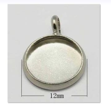 4 x  Cabochon houder tray Ø10mm platinum kleur, Ophalen of Verzenden, Nieuw, Overige typen