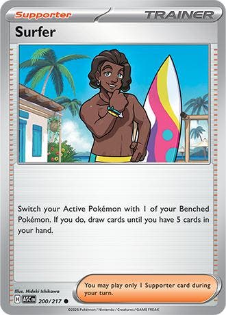 Surfer 200/217 Ascended Heroes, Ophalen of Verzenden, Nieuw, Losse kaart, Foil