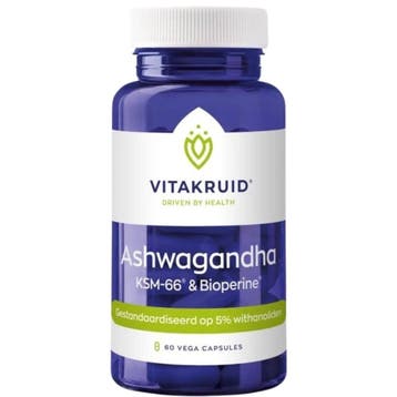Vitakruid Ashwagandha KSM-66® & Bioperine® - 60st 90pcs, Ophalen of Verzenden, Nieuw, Overige typen