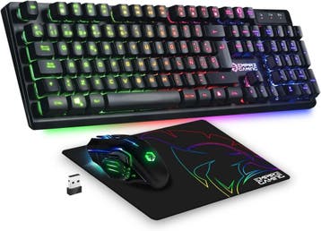 Gaming Toetsenbord & Muis | Draadloos RGB | Retourdeal 45%, EMPIRE GAMING, Toetsenbord en muis-set, Ophalen of Verzenden, Zo goed als nieuw