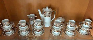 Limoges - Koffieservies voor 12 (12) - Porselein - Elegante