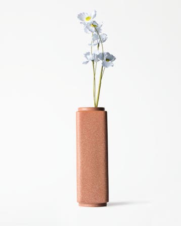 HEMA Vaas 9x28.5cm Kub keramiek oranje, Huis en Inrichting, Verzenden, Nieuw, Oranje