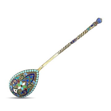 Lepel - .875 (84 Zolotniki) zilver, Antiek en Kunst, Antiek | Goud en Zilver