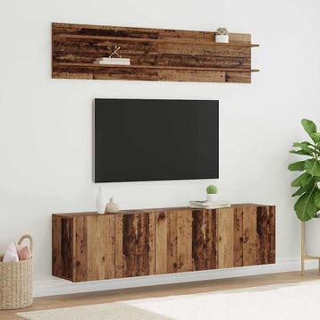 vidaXL TV Eenheden 6 st Oud hout Bewerkt hout, Minder dan 50 cm, Verzenden, Nieuw, Minder dan 100 cm