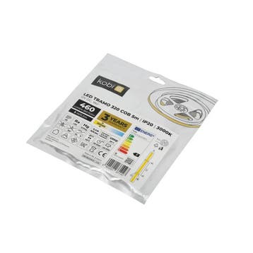Kobi Premium LEDstrip TRAMO 320 COB 5m 3000K 12Vdc | 920l..., Ophalen of Verzenden, Nieuw