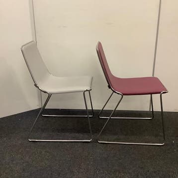 Complete set 2 stuks design Johanson Speed stoel, licht, Huis en Inrichting, Stoelen, Ophalen of Verzenden, Gebruikt, Leer