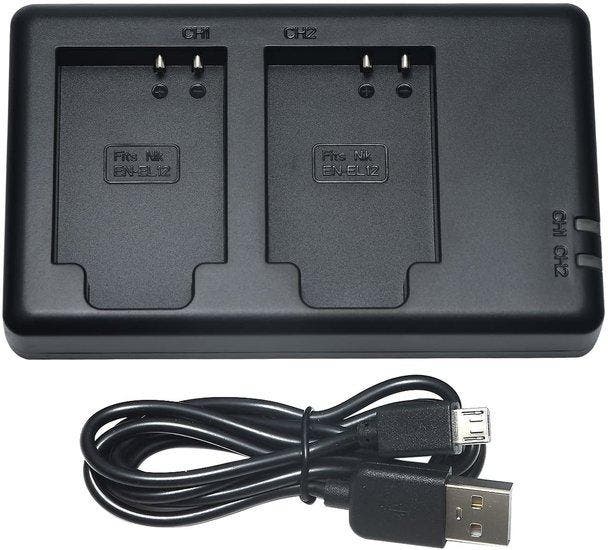 EN-EL12 USB Duolader (Nikon), Audio, Tv en Foto, Fotografie | Accu's en Batterijen, Nieuw, Ophalen of Verzenden