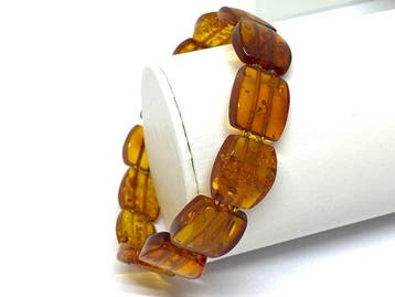 Gouden Zonnestralen - Baltisch Amber Paneel Armband - Rijke