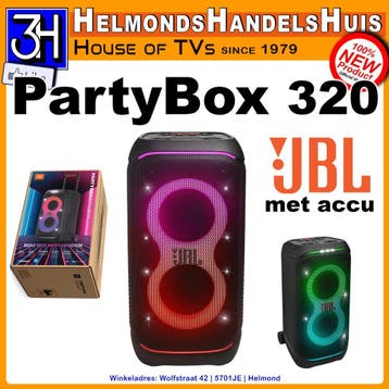 Nieuwe JBL PartyBox 320 met accu. Dé bluetooth speaker!, Ophalen, JBL, Overige typen, Nieuw