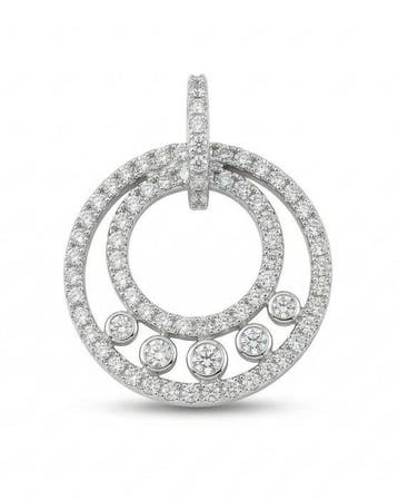 Hanger - 18 karaat Witgoud - 0.68ct. tw. Diamant