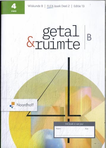 Getal amp Ruimte 4 vwo wiskunde b Flex boek 2 9789001064662, Zo goed als nieuw
