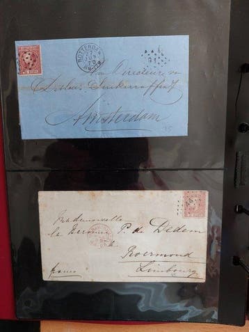 Nederland - Poststukken post.w documenten, Gestempeld