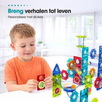 Magnetic Tiles - Knikkerbaan 113 stuks - Speelgoed -, Ophalen of Verzenden, Nieuw