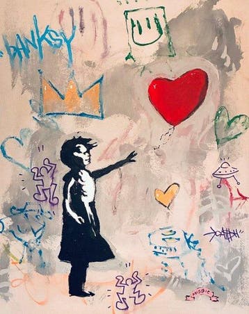 Miggie (1988) - Banksy’s masterpiece, Antiek en Kunst, Kunst | Schilderijen | Klassiek