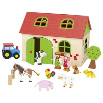 Goki houten boerderij poppenhuis 13 van €44,00 voor €22,00, Ophalen of Verzenden, Nieuw