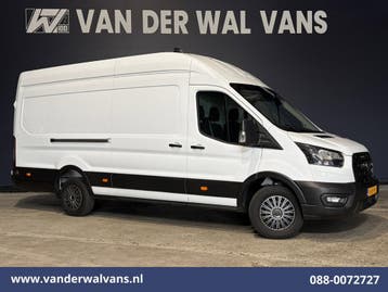 Ford Transit | 2.0 TDCI 130pk L4H3 Euro6 Airco | Camera |, Gebruikt, Euro 6, Wit, Dealer onderhouden