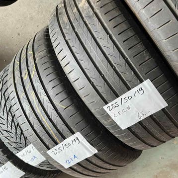 2 x Continental EcoContact 6 255-50-19 Zomerbanden 6,5mm, 19 inch, Gebruikt, 255 mm, Ophalen of Verzenden