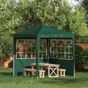 vidaXL Party Tent Zijwand 2 st 200 x 195 cm Groen PE en, Tuin en Terras, Verzenden, Nieuw
