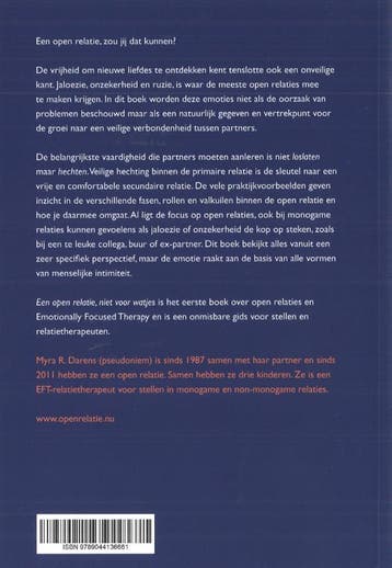Een open relatie, niet voor watjes 9789044136661, Boeken, Verzenden, Zo goed als nieuw, Myra R. Darens