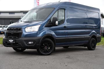 Ford Transit 350 2.0 TDCI L3H2 Raptor Edition, Automaat, Stof, Gebruikt, Blauw