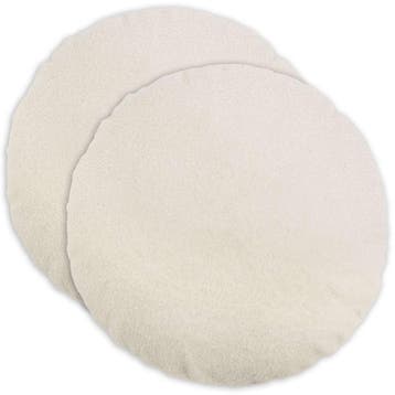 vidaXL Kussensloop 2 pcs HEERLEN Crèmekleurig Ø 50 cm Bouclé, Verzenden, Nieuw