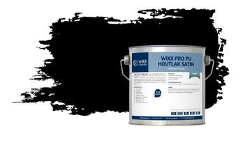 Wixx PRO PU Houtlak Satin RAL 9005 | Gitzwart 20L, Verzenden, Zwart, Nieuw, 15 tot 20 liter