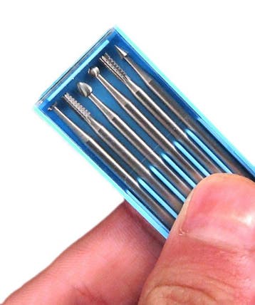 Set van 6 HSS mini freesjes, 1.0x40 mm, 2.35 mm schacht, Ophalen of Verzenden, Nieuw