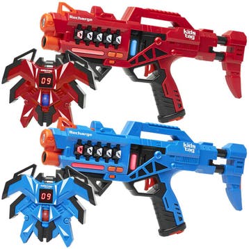 2 Oplaadbare laserguns + 2 Display lasergame vesten, Kinderen en Baby's, Speelgoed | Buiten | Actiespeelgoed, Ophalen of Verzenden
