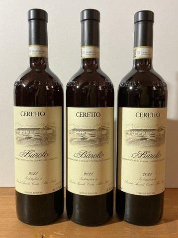 2021 Ceretto - Barolo DOCG - 3 Flessen (0.75 liter), Nieuw