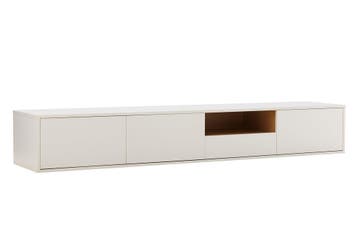 TV-bord LOFT 200cm hangend wit naturel - 47815, Ophalen of Verzenden, Nieuw