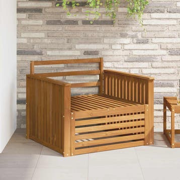 vidaXL 2 st Tuinbank Naturel, Tuin en Terras, Verzenden, Nieuw, 2 zitplaatsen