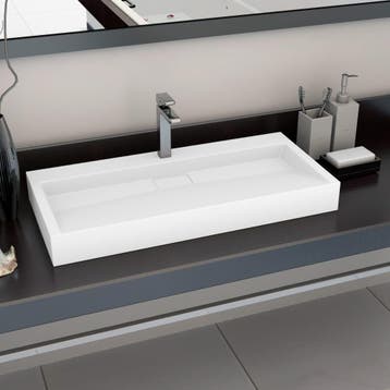 vidaXL Wastafel 100x46x11 cm mineraal gegoten/marmer gegoten, Verzenden, Nieuw