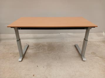 Zitbureau 160x80 cm, handmatig met zwengel verstelbaar van, Ophalen of Verzenden, Gebruikt