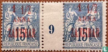 Zanzibar - Franse postkantoren - Vrede en handel, met opd..., Verzenden, Postfris