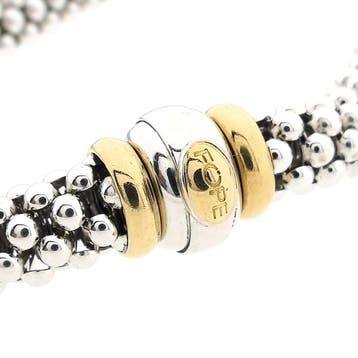 Fope bicolor gouden mesh schakelcollier (Ketting), Sieraden, Tassen en Uiterlijk, Kettingen, Ophalen of Verzenden, Gebruikt, Overige kleuren