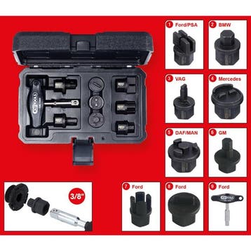 KS Tools Kunststof Olie Aftappluggen Profieldoppen 9-delig, Verzenden, Nieuw