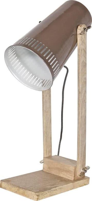BePureHome SALE STANDS HOUTEN TAFELLAMP TAUPE, Verzenden