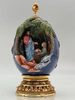 House of Faberge 24 Karat Gold Plated Imperial Nativity Egg