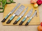Keukenmes - Kitchen knife set - Staal, Hout, Leder - Azië -, Antiek en Kunst