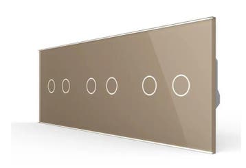 Livolo Glazen Lichtknop | 6-voudig Touch Puls Schakelaar |, Ophalen of Verzenden, Nieuw, Schakelaar