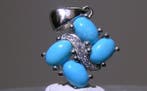 Turquoise Hanger - Hoogte: 23 mm - Breedte: 15 mm- 2.6 g -