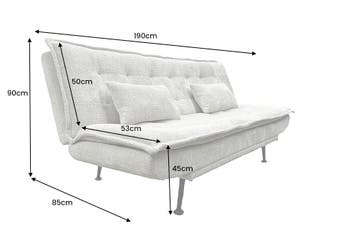 Slaapbank JAZZ 195 cm, 3-zits, chenille stof, champagnebeige, Huis en Inrichting, Ophalen of Verzenden, Nieuw