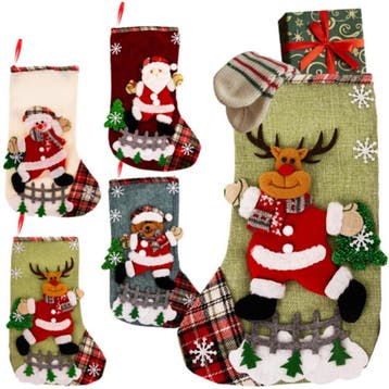 Ruhhy kerstsokken set 4 stuks – decoratieve sokken met ke., Diversen, Ophalen of Verzenden, Nieuw