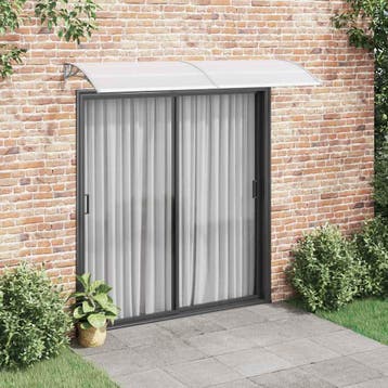 vidaXL Deurluifel 240x75 cm PC grijs en transparant, Verzenden, Nieuw