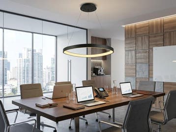 Veiling - Hanglamp Zwart 62cm 50W LED CCT 3 Kleur & 3 Stappe, Nieuw