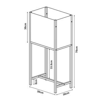 [en.casa] Plantenstandaard Porsgrunn 70x30x30 cm zwart, Verzenden, Nieuw